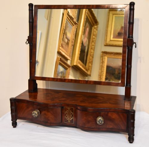 A Regency Serpentine Fronted Dressing Mirror