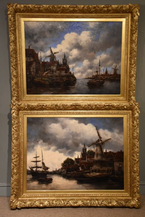"Rotterdam" and "Dortmund" Pair Oils by Jan Van Couver