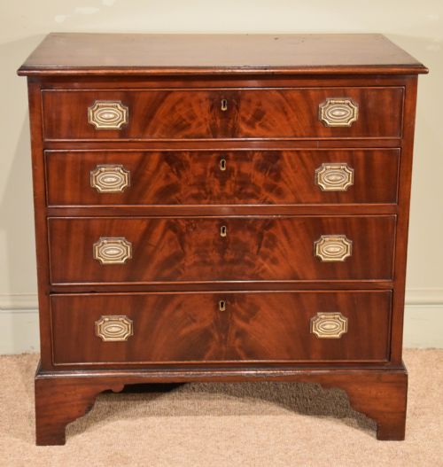 A Small Georgian 28" Figured Chest of Drawers