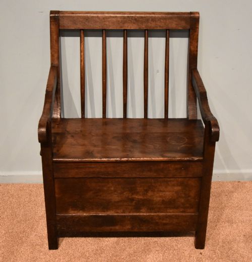 Mid 19th Century French Chestnut Small Bench