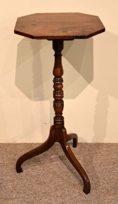 A Solid Yew Wood Lamp Table