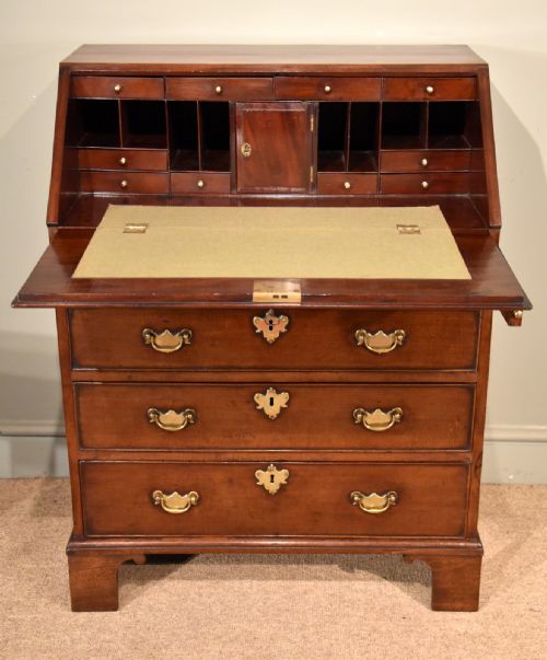 A Very Fine Small Early George III Mahogany Bureau