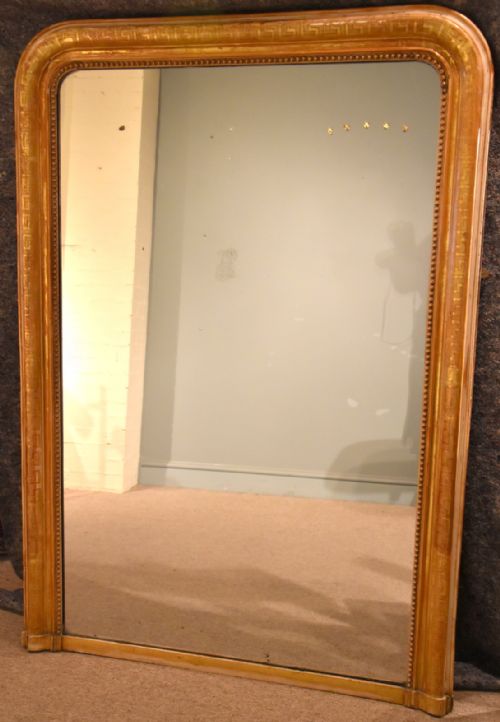 An Large Gilt Louis Phillipe Overmantel Mirror