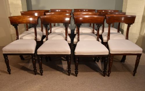 An Elegant Set of William IV Mahogany Dining Chairs