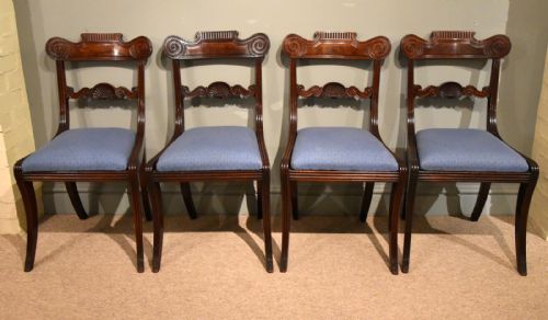 Set of Four Regency Chairs of Superb Quality