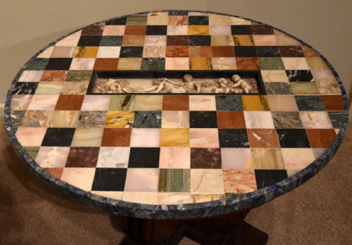 fig 1. A Fantastic Quality Marble Topped Specimen Table