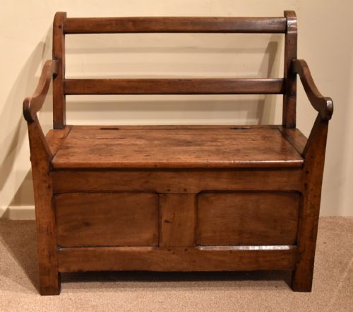 A Good Cherry Wood French Breton Bench