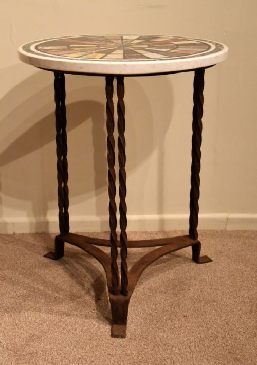 fig 1. An Excellent Quality Marble Topped Specimen Table