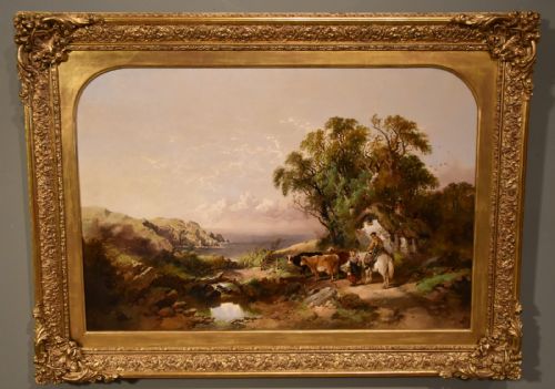 "Crofters by the Coast" Oil Painting by Joseph Horlor