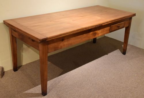 A Stunning French Extending Cherry Wood Farmhouse Dining Table