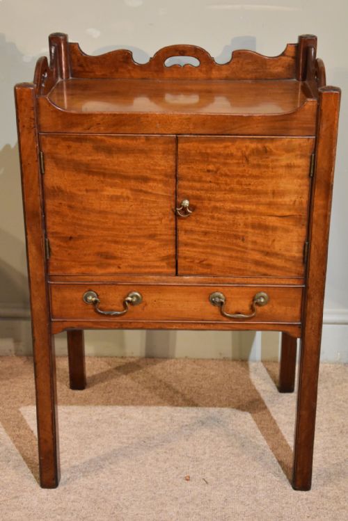 A Handsome George III Mahogany Bedside Cabinet