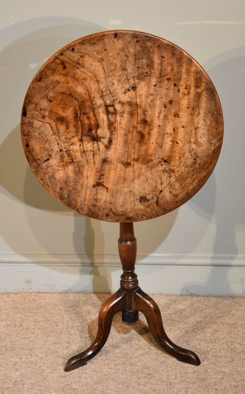 A George III Mahogany Tilting Lamp Wine Table