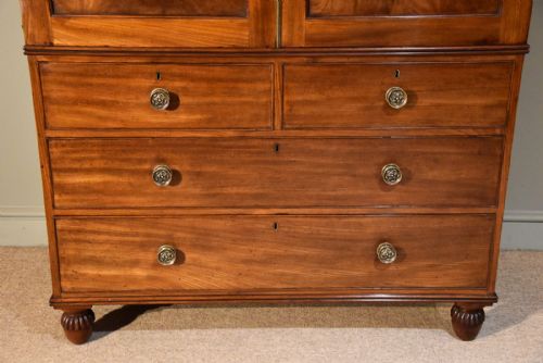 fig 1. An Excellent Quality Regency Mahogany Linen Press