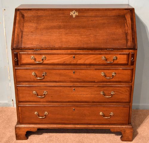 A Handsome George III Oak Bureau