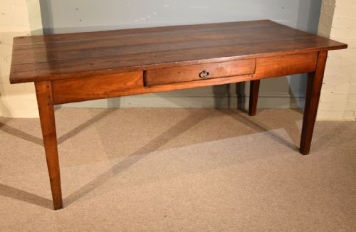 A Lovely Mid 19th Century French Cherry Wood Farmhouse Table