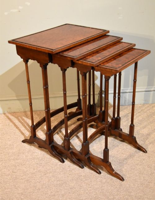 A Superb Thuya Wood Nest of Four Tables