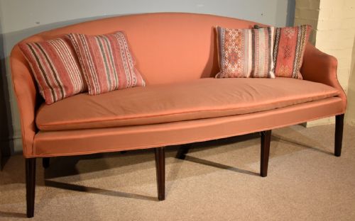 A Fine Late 18th Century Mahogany Camel Back Sofa