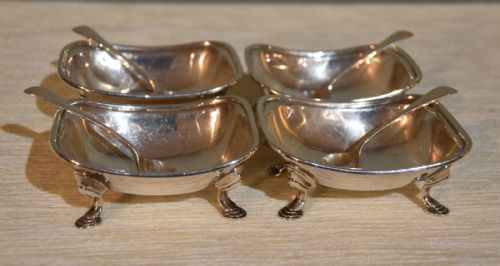 Set of Four Georgian Silver Salt Dishes