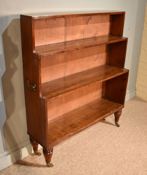A Fine Regency Period Campaign Waterfall Bookcase