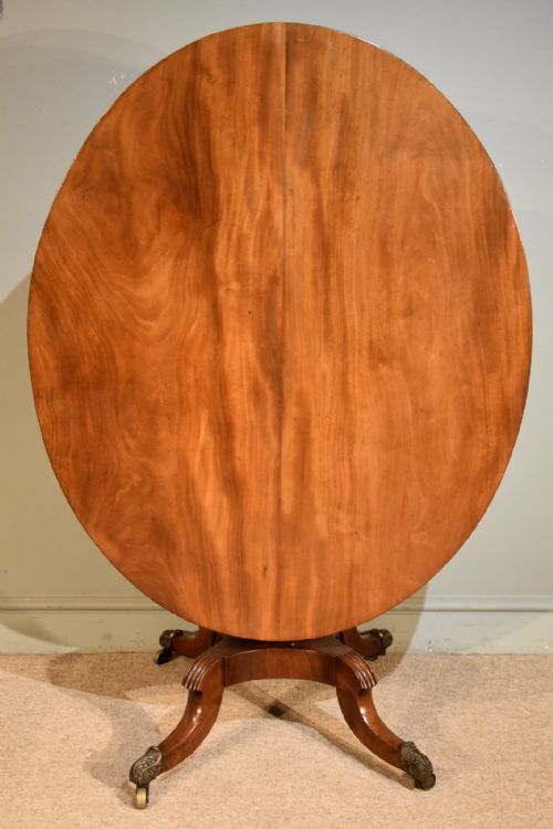 A Fine Regency Oval Pedestal Loo Table