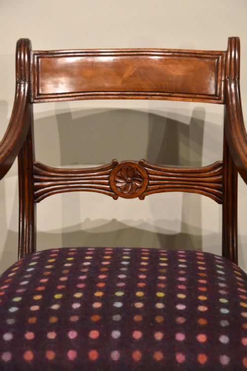 A CHARMING REGENCY MAHOGANY DESK CHAIR - ADDITIONAL PHOTO 1