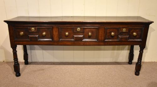 a handsome late 17th century oak dresser base - CATEGORY: ANTIQUE SIDEBOARDS - DATED 17TH CENTURY