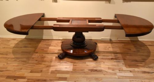 A STUNNING LARGE WILLIAM IV MAHOGANY CENTRAL PILLAR DINING TABLE - ADDITIONAL PHOTO 5