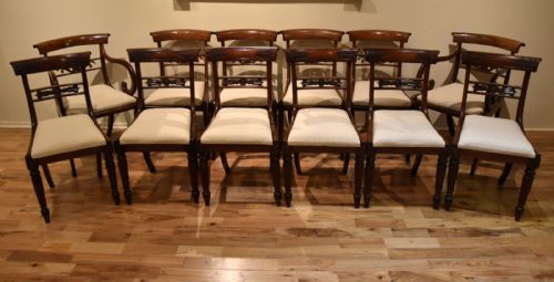 AN ELEGANT SET OF SIX REGENCY MAHOGANY DINING CHAIRS - ADDITIONAL PHOTO 9