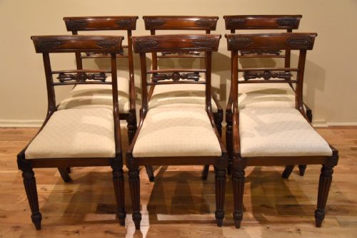 an set of six regency mahogany dining chairs - CATEGORY: ANTIQUE CHAIRS - DATED REGENCY