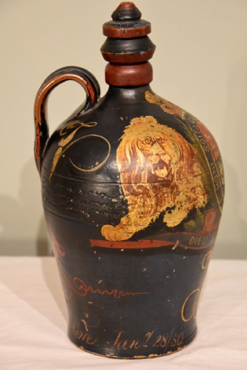 AN ATTRACTIVE PAINTED WINE BARREL - ADDITIONAL PHOTO 3