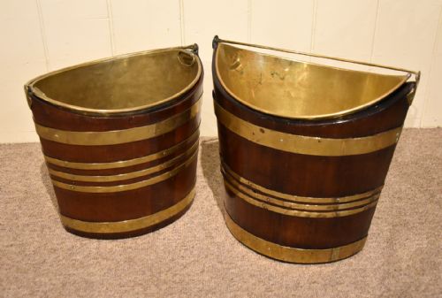 two similar early 19th century oyster buckets - CATEGORY: ANTIQUE MISCELLANEOUS - DATED 19TH CENTURY