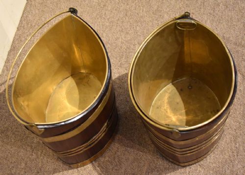 TWO SIMILAR EARLY 19TH CENTURY OYSTER BUCKETS - ADDITIONAL PHOTO 4