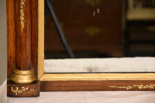 REGENCY ROSEWOOD AND GILT OVERMANTEL MIRROR - ADDITIONAL PHOTO 2
