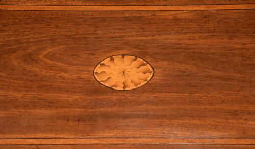 GEORGE III MAHOGANY INLAID BUREAU - ADDITIONAL PHOTO 4