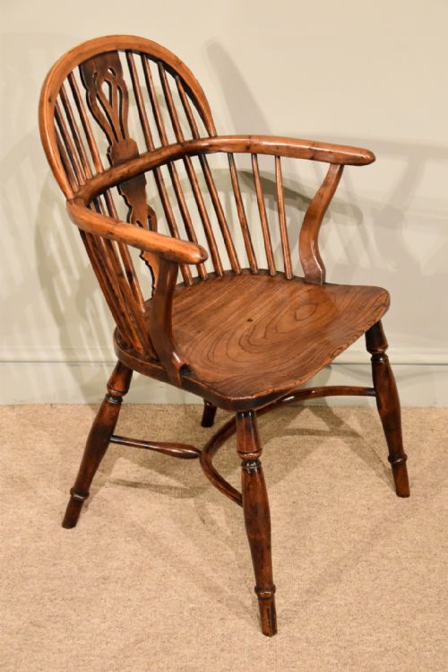 WINDSOR CHAIR EARLY 19TH CENTURY YEW WOOD - ADDITIONAL PHOTO 1