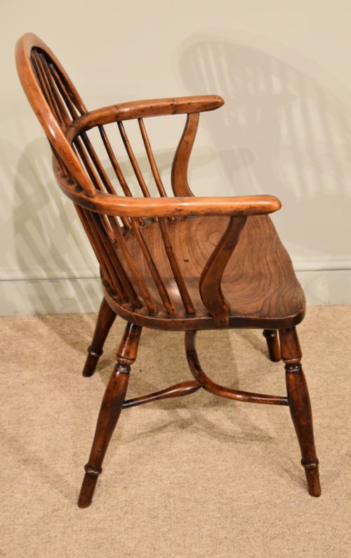 WINDSOR CHAIR EARLY 19TH CENTURY YEW WOOD - ADDITIONAL PHOTO 3