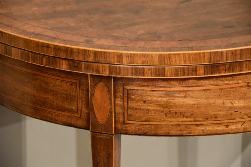DEMI LUNE CARD TABLE GEORGE III - ADDITIONAL PHOTO 3