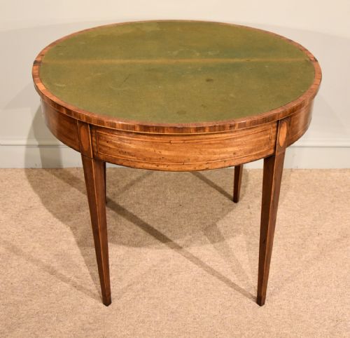 DEMI LUNE CARD TABLE GEORGE III - ADDITIONAL PHOTO 5