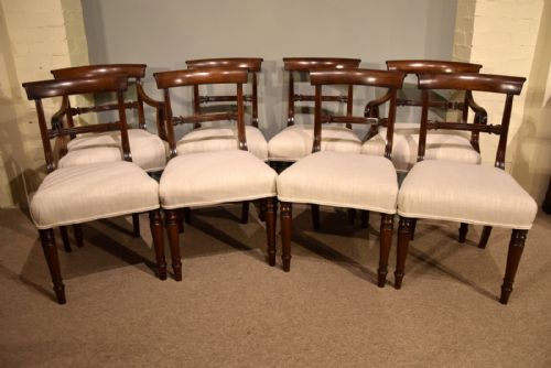 regency dining chairs a set of eight - CATEGORY: ANTIQUE CHAIRS - DATED REGENCY