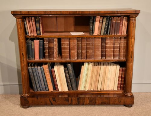 open bookcase of rosewood william iv - CATEGORY: ANTIQUE BOOKCASES - DATED 19TH CENTURY