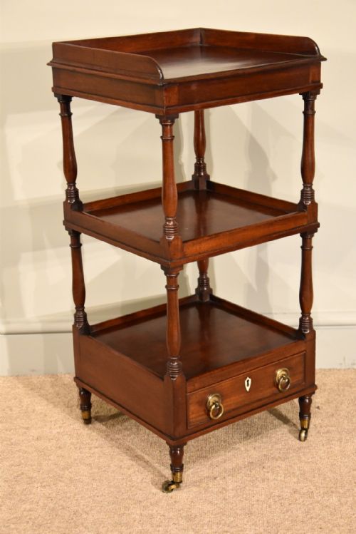 GEORGE III WHATNOT WITH DRAWER - ADDITIONAL PHOTO 1