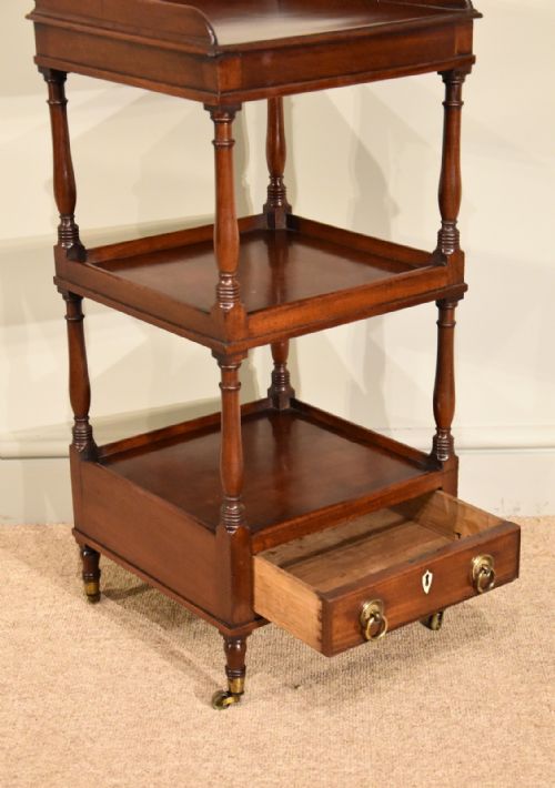 GEORGE III WHATNOT WITH DRAWER - ADDITIONAL PHOTO 2