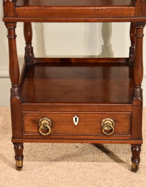 GEORGE III WHATNOT WITH DRAWER - ADDITIONAL PHOTO 3
