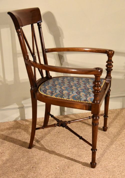 ELEGANT LIBERTY STAMPED ARMCHAIR C1900 - ADDITIONAL PHOTO 4