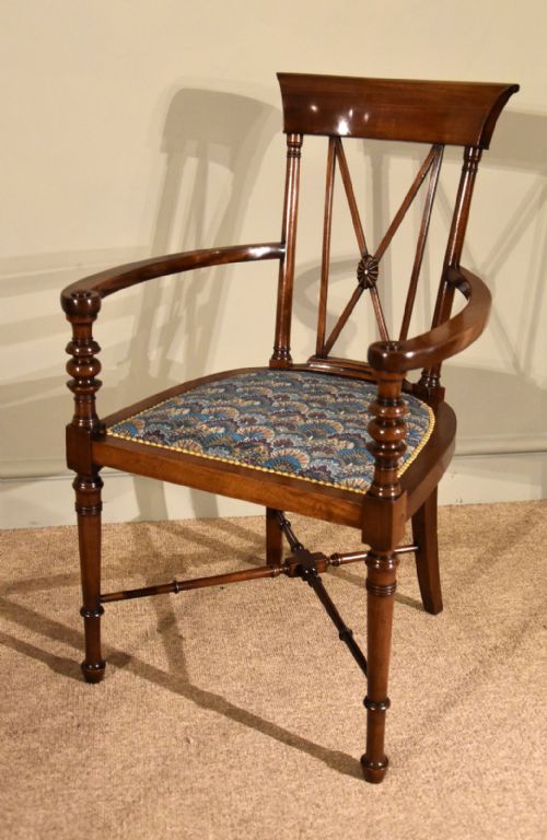 ELEGANT LIBERTY STAMPED ARMCHAIR C1900 - ADDITIONAL PHOTO 6