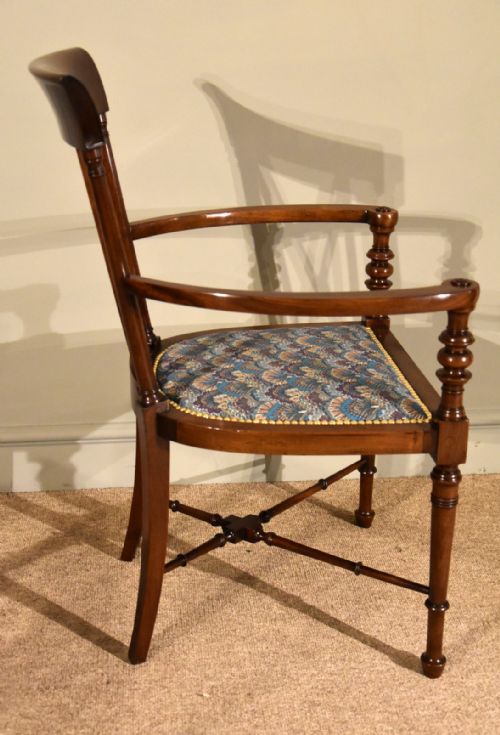 ELEGANT LIBERTY STAMPED ARMCHAIR C1900 - ADDITIONAL PHOTO 7