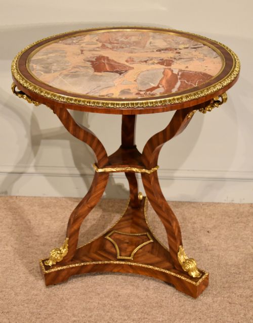 regency marble and kingwood centre table - CATEGORY: ANTIQUE TABLES - DATED 19TH CENTURY