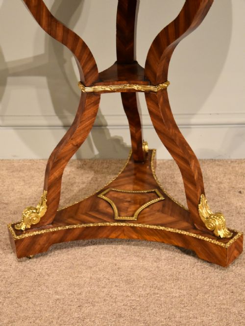 REGENCY MARBLE AND KINGWOOD CENTRE TABLE - ADDITIONAL PHOTO 3