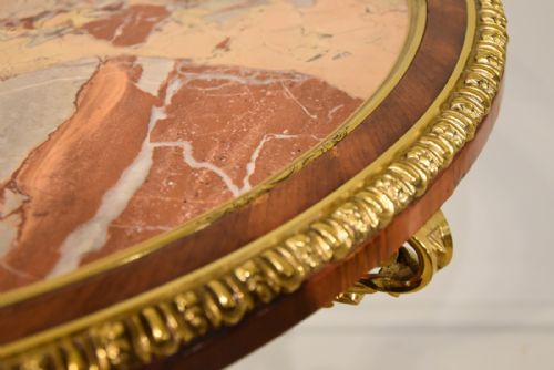 REGENCY MARBLE AND KINGWOOD CENTRE TABLE - ADDITIONAL PHOTO 6