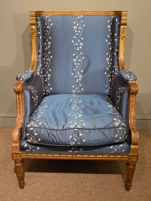 french armchair louis xvi 19th century - CATEGORY: ANTIQUE CHAIRS - DATED 19TH CENTURY